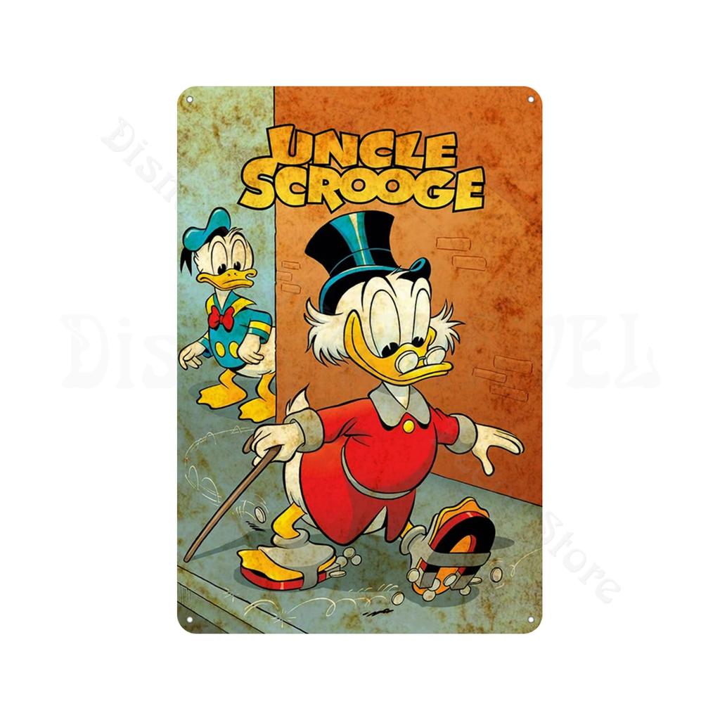 Retro Metal Tin Sign Donald Duck Tin Plaque Metal Poster Cartoon Tin Plate Metal Sign For Man Cave Club Decoration