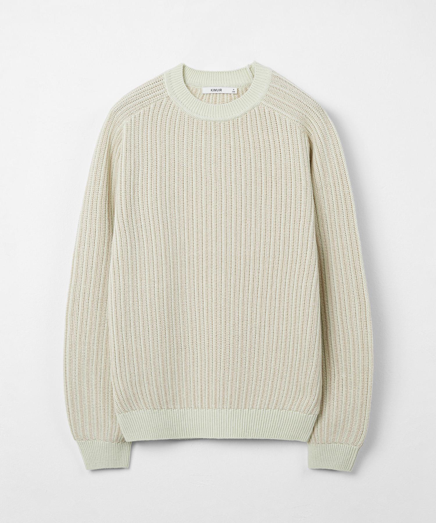 Kimwear Striped Two-Tone Multi Crewneck Knit_Sweet Melon Sweet Melon/M