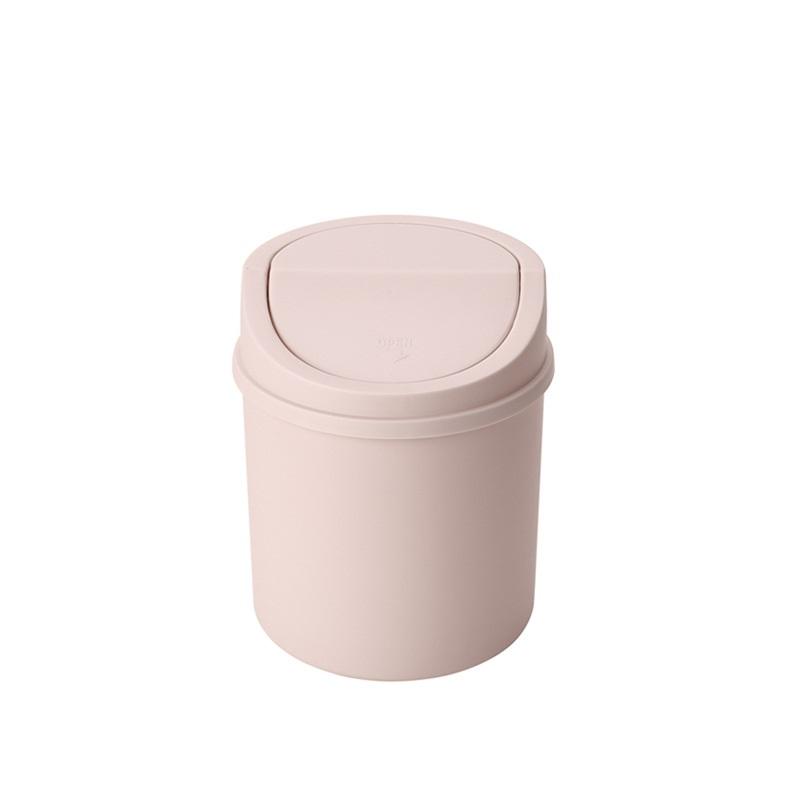 Mini Desktop Trash Can with Swing Lid Home Small Garbage Can with Cover for Bedroom Office Desktop Clean Workspace Storage Box