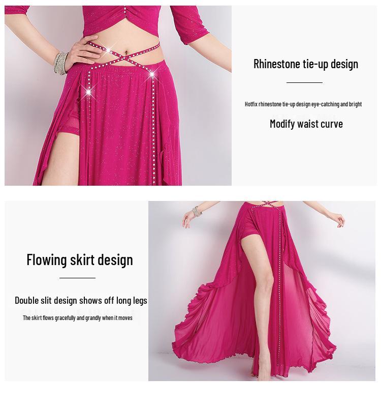 Huayu New Oriental Belly Dance Performance & Practice Costume Set in French Court Style