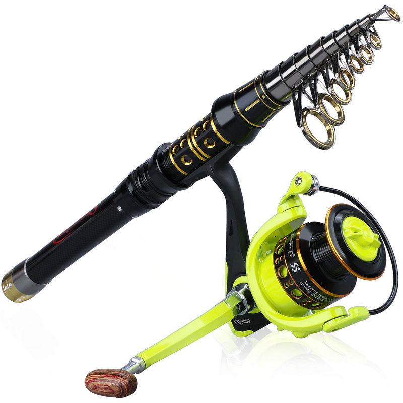 Spinning Fishing Rod Reel Combos 1.5m -3.0m Rod with Aluminum Spool Reel Outdoor Sports Fishing
