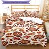 3pcs Custom Name American Football Bedding Set Duvet Cover Closure Includes 1 Duvet Cover & 2 Pillowcases, Soft and Comfortable for All Seasons.