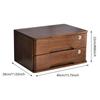 Wood Desktop Storage Box with Lock Office Supplies Daily Storage Wooden Tabletop