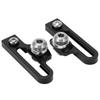 2Pcs Bike C Clamp Brake Pad Aluminum Alloy Extension C Caliper Adapter Brakes for Road BicyclesBlack