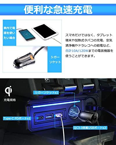GIMUYA Suzuki Jimny JB64 JB74 Additional Power Supply Unit Jimny Sierra AT MT USB Additional Socket Distributor Cigarette Lighter x1 QC3.0 USB Po