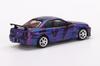 MINI GT Nissan Skyline R34 V Spec II MINI GT Digital Camouflage Purple MINI GT 5th Anniversary Model Right Handle Finished Product 1/64 GT-R