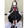 Gothic Lolita Dress Set Y2k Evening Party Dresses Vintage Cosplay Women