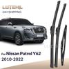 For Nissan Patrol Y62 2010- 2011 2012 2013 Wiper Front & Rear Wiper Blades Windshield Windscreen Window Brushes 24"+19"+12"