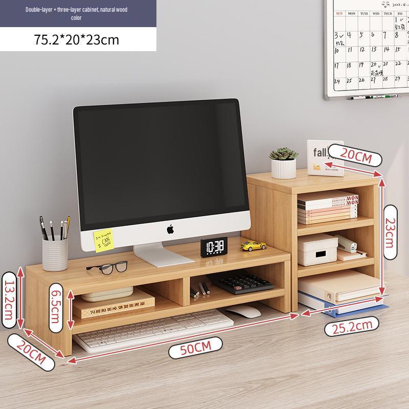 Masaüstü Bilgisayar Monitör Yükseltici Stand ve Ofis Depolama Rafı
