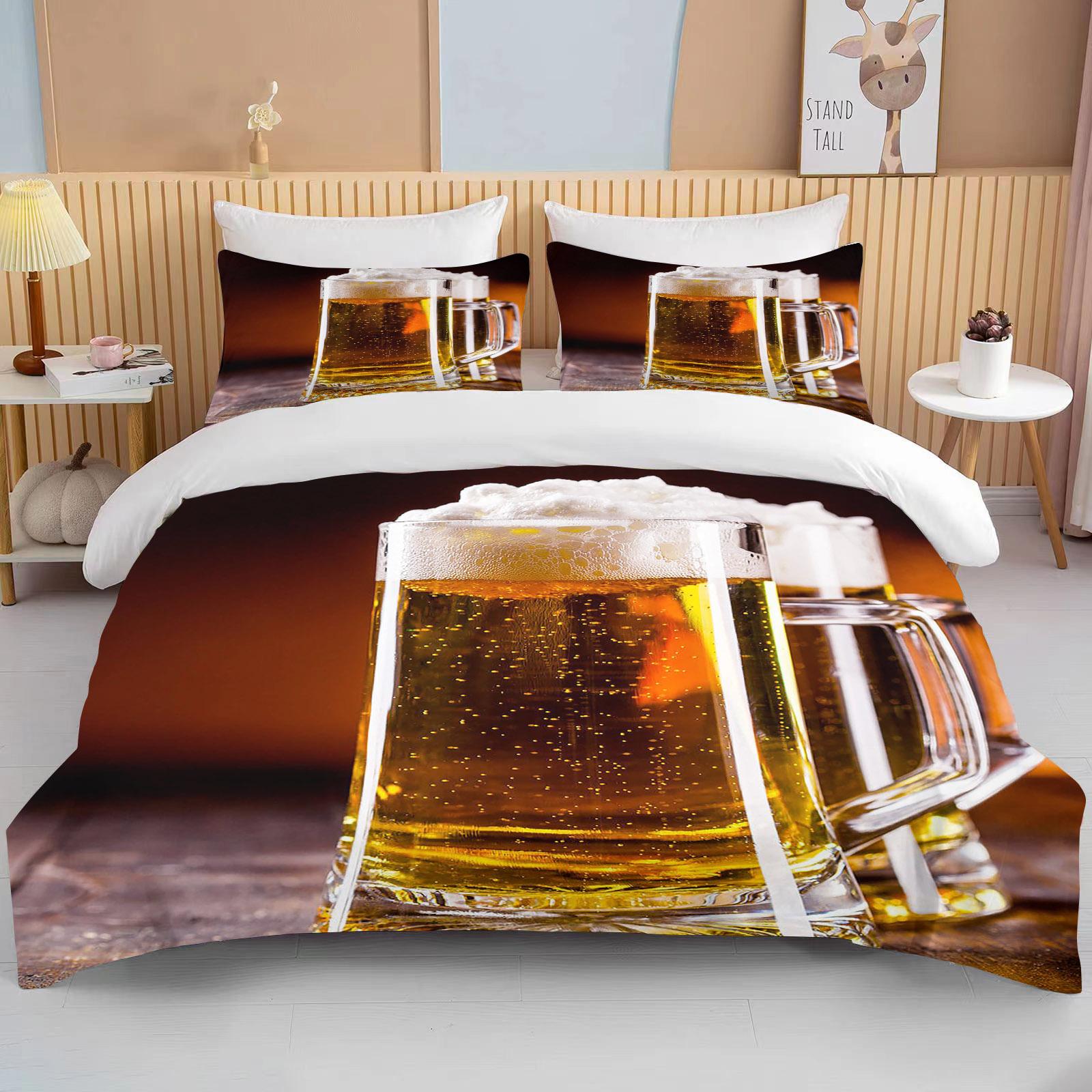 

Comforter 10 Sizes Beer Patterns S Race Car Bedding Sets For Teens Kids Adult Bedroom Decor Bedclothes Comforter (quilt)-EU Single(135*200cm)3pcs