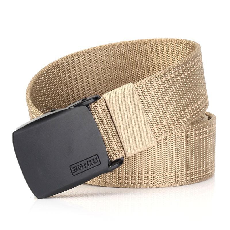TUSHI Alloy Buckle Thickened Nylon Belt Canvas Fashionable Men s Women s Outdoor Pants 120cm хаки