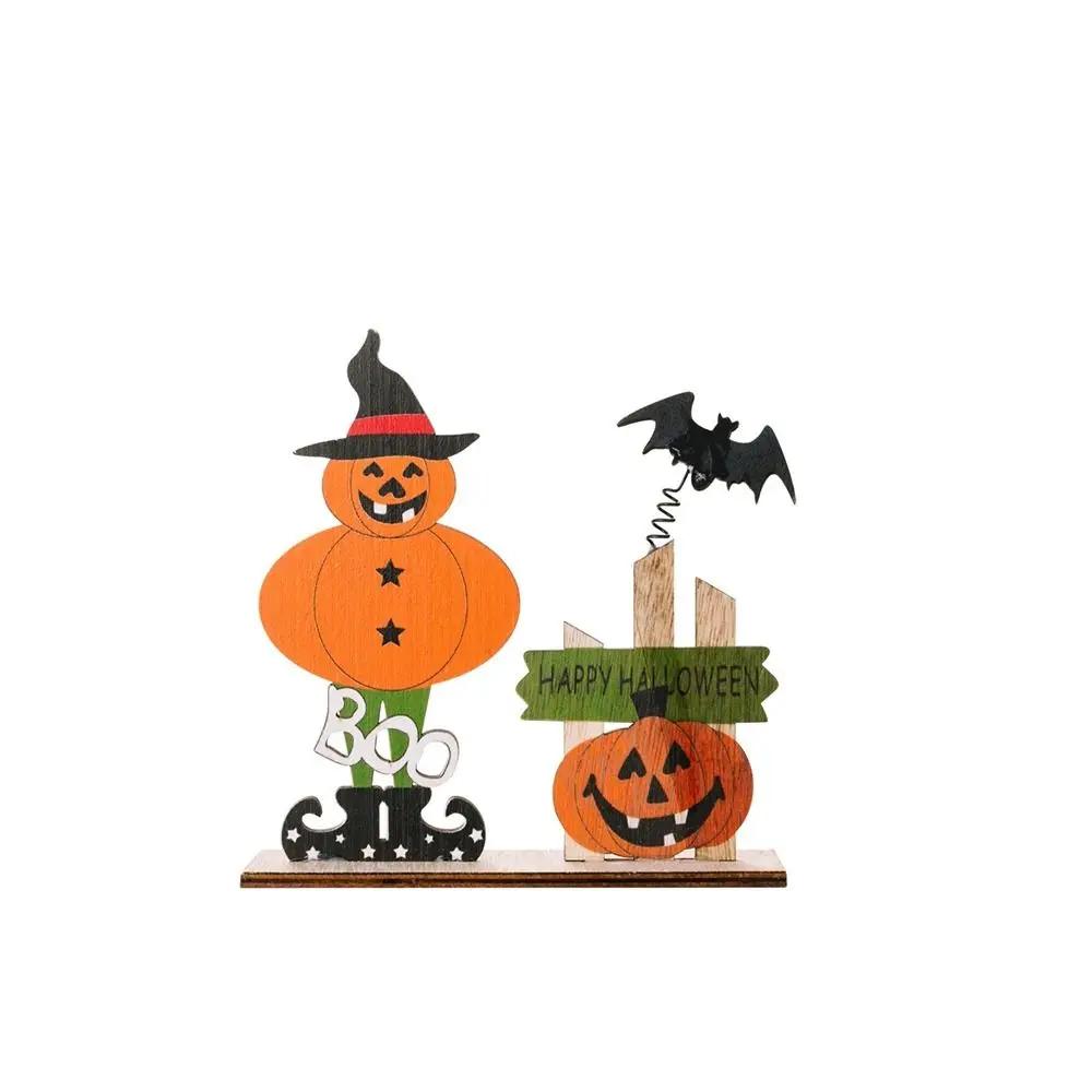Intriguing Human Skeleton Pumpkin Man Unique Desktop Decorations for Halloween Parties Atmospheric Props Creative DIY Holiday