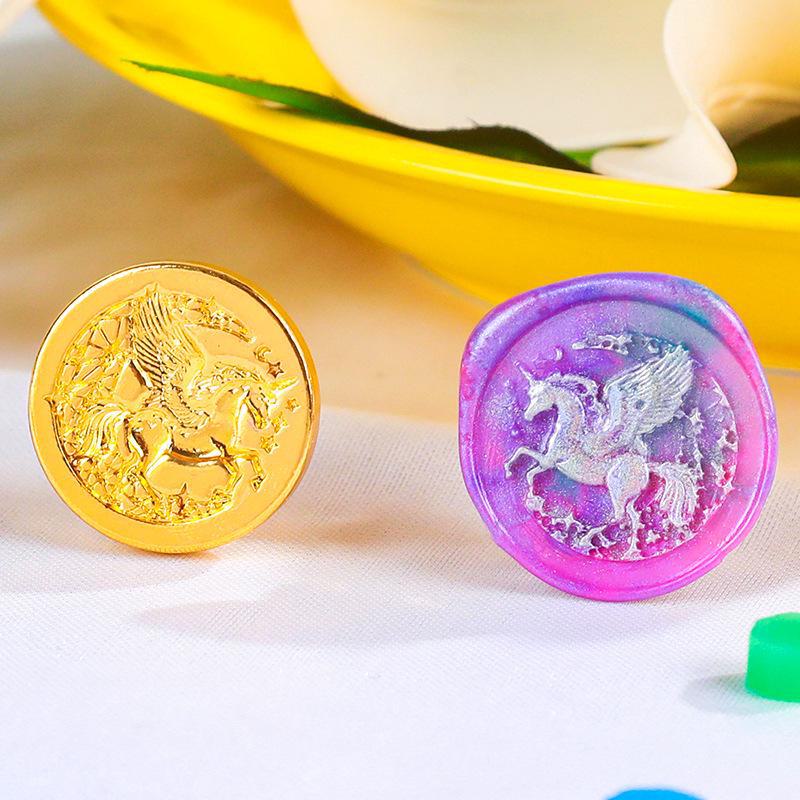 Eco-Friendly Zinc Alloy Retro Wax Seal Head with Color-Preserving Electroplating