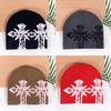 Cross Double Pattern Knitted Cap With Breathable Warm Hat Unisex Gift Fashion