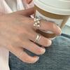 Adjustable Double Layer Irregular Texture Ring - Versatile and Stylish Women's Fashion Index Finger Ring