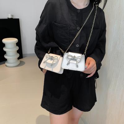 Autumn New Trendy Fashion Sweet Bow Small Square Bag Mini Small Bag 2025 Versatile Chain Crossbody Bag