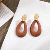 Retro Temperament Wassertropfen Geometrische Hohlanhänger Ohrringe Geometrische Ohrringe Schlichte Ohrringe