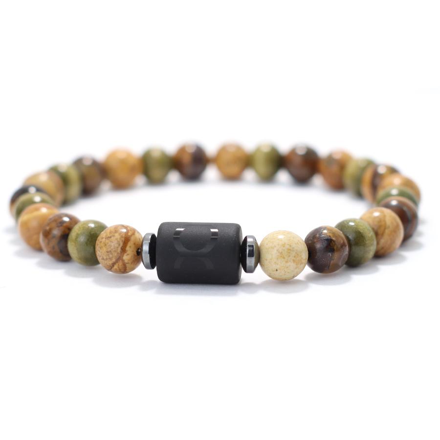 Twelve Zodiac Signs Beaded Bracelet Natural Hematite Tiger Eye Stone Braclet Men Women Buddha Beads Yoga Healing Couple Braslet