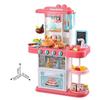 Gift ABS Plastic Simulation Kids Kitchen Toys Kitchen Educational Toy Spray Water Dinnerware Pretend Play Kitchen Cooking Table Set Playing New