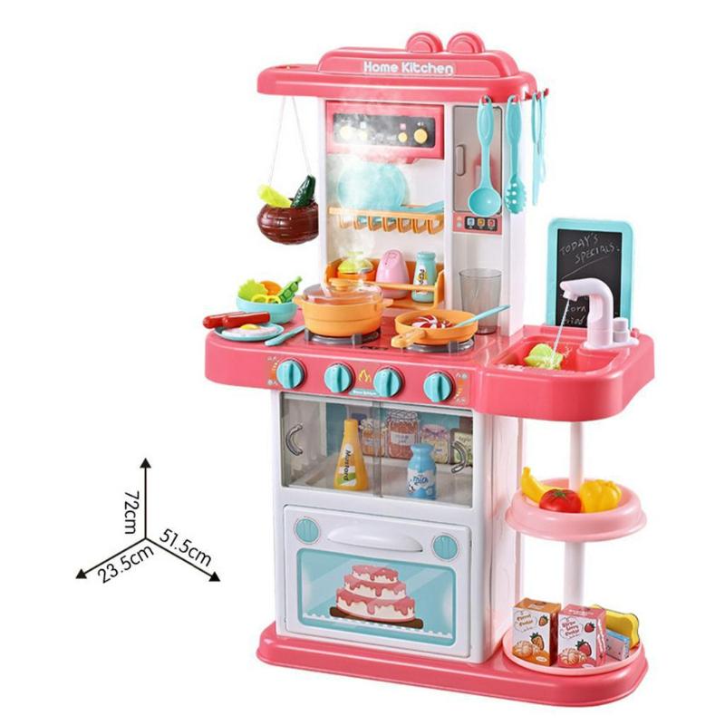 Gift ABS Plastic Simulation Kids Kitchen Toys Kitchen Educational Toy Spray Water Dinnerware Pretend Play Kitchen Cooking Table Set Playing New