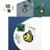 Cartoon Creative Personalized Game Peripheral Metal Badge My World Creeper Pixel Style Bee Sword Accessories