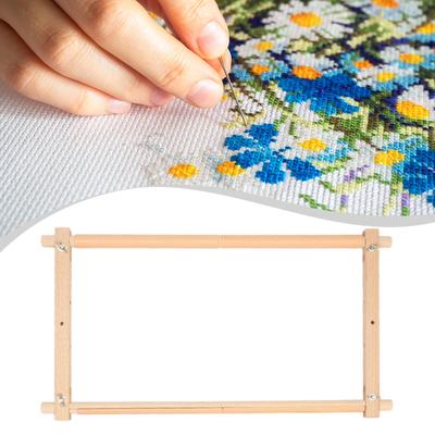 Professional Wood Embroidery Frame Stand Smooth Quilting Rack for Cross Stitch Tapestry Crafting Beginners