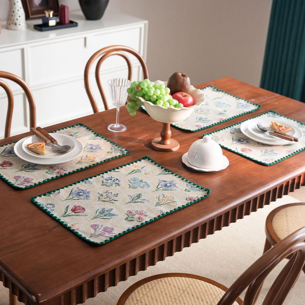 Dining Table Cotton  Linen Table Runner with Tassels