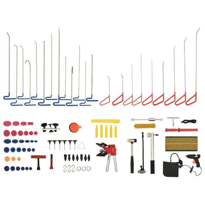 VidaXL Kit d'outils de débosselage sans peinture 89 pcs