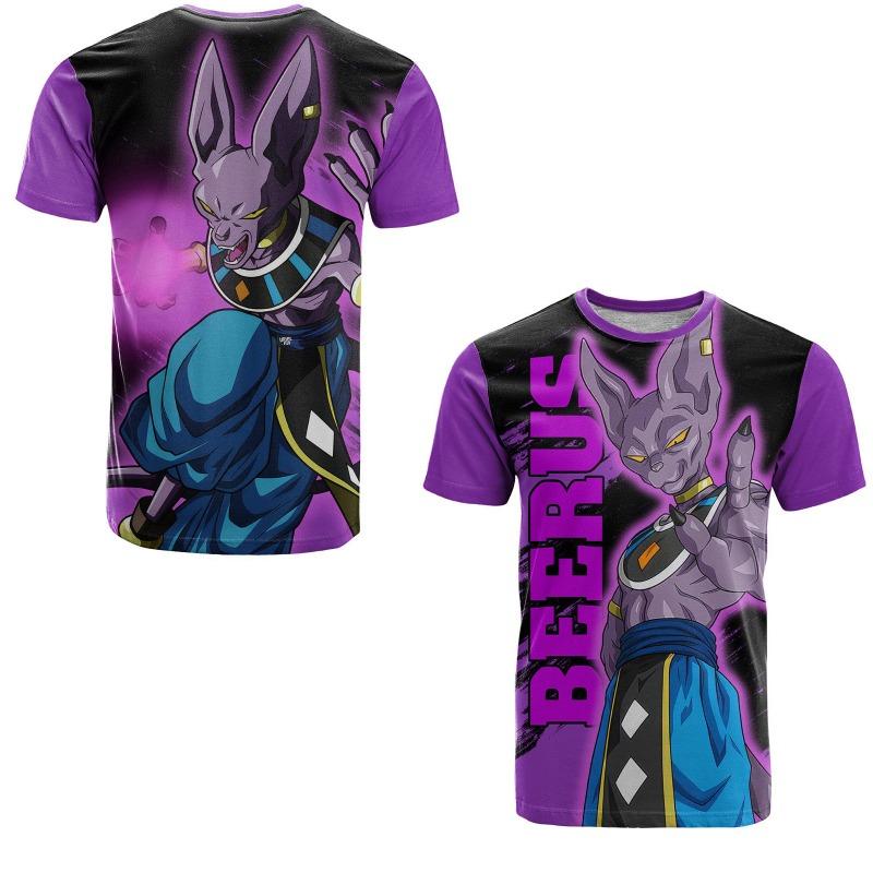 Japanese Anime Dragon Ball Summer 3d Printed Men's T-Shirt Women Children Street Casual Sports Cosplay Round Neck Tops Clothing