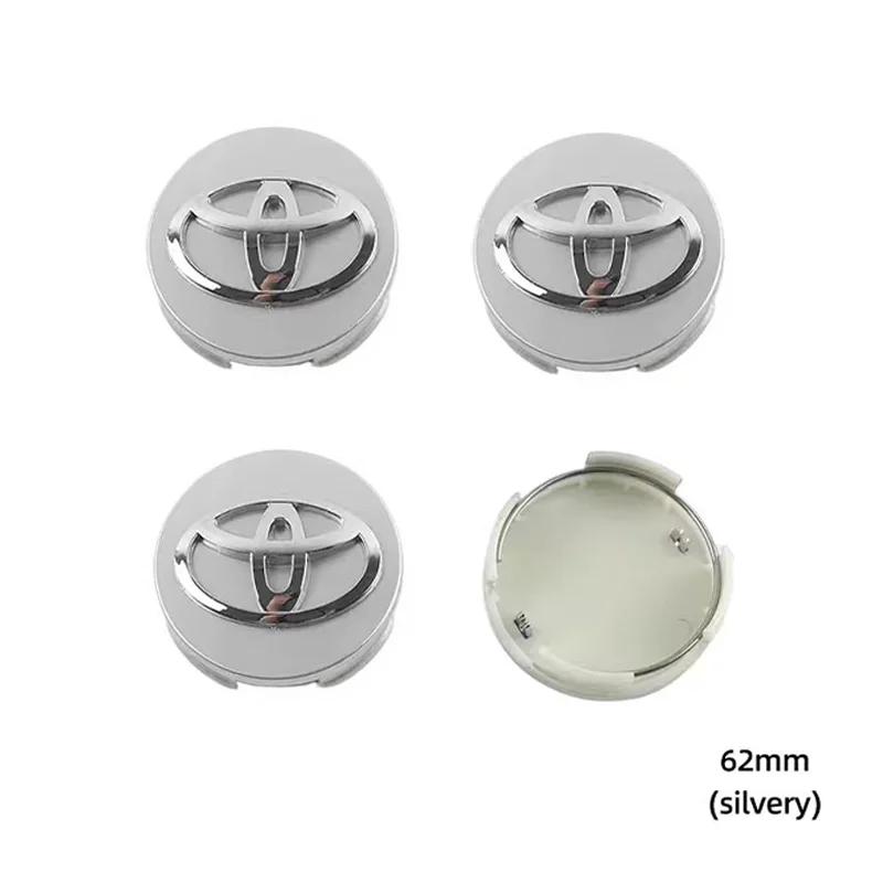 Toyota 2026 New Hub Caps 4Pcs 57/62mm Car Wheel Center Hub Caps Toyota Rav4 Aygo Yaris Corolla Camry Car Tir Car Sticker