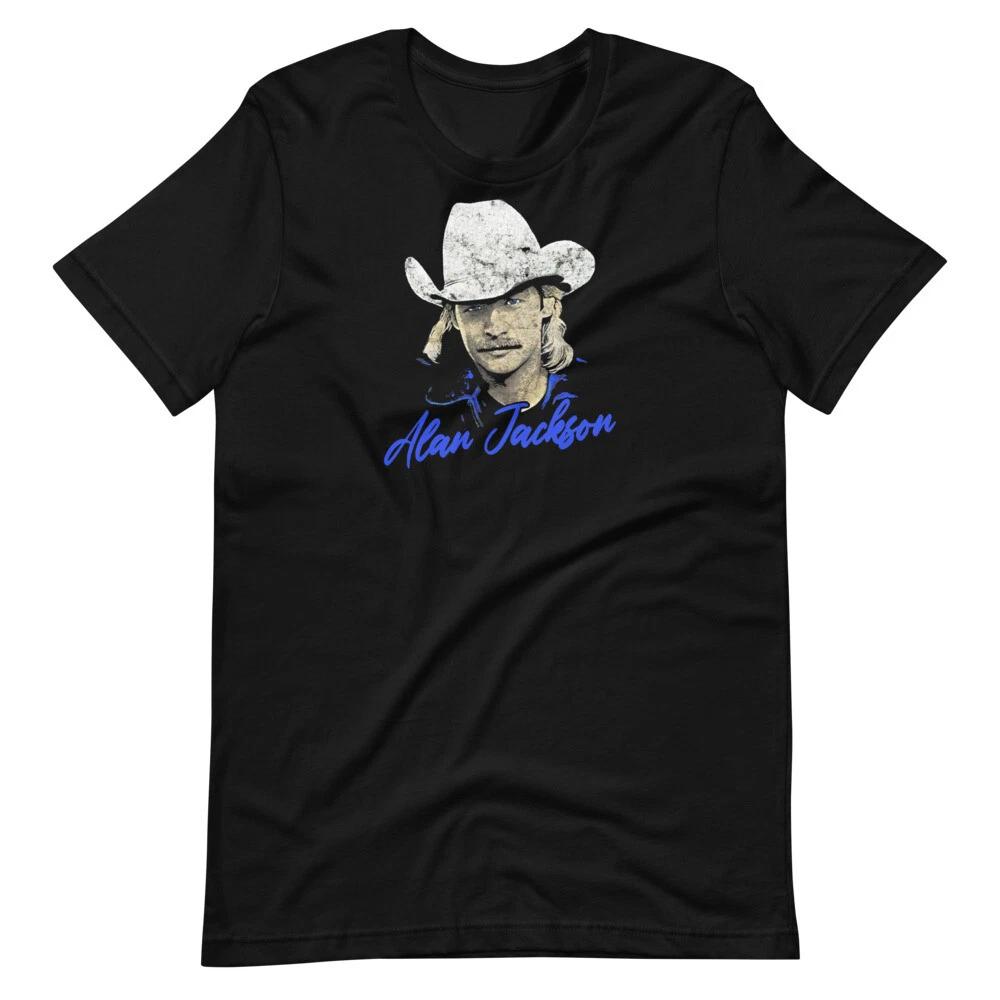

ALAN JACKSON 90s Country Graphic Tee Shirt Unisex 100% Cotton T-shirt Mens Tees Top 2XL