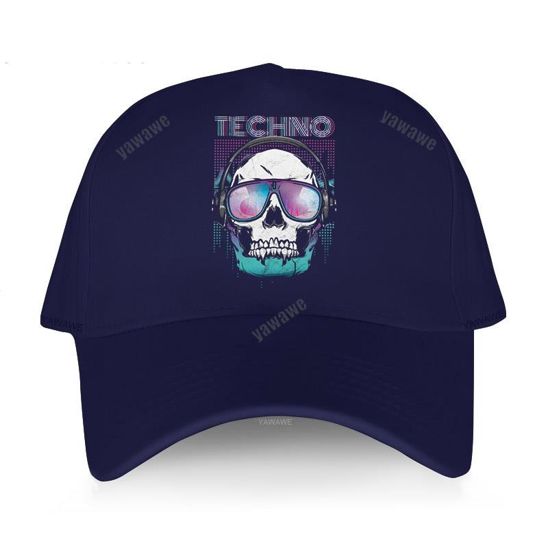 Módní značka Baseballové čepice sunmmer Snapback Hat unisex Awesome Techno Music Skull Head Adult nejnovější golfová čepice Prodyšné klobouky