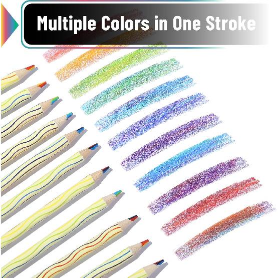 Mr. Pen- Rainbow Pencils Bulk, 48 Pack, 7 Color In 1 Rainbow Colored Pencil, Fun Pencils for Kids