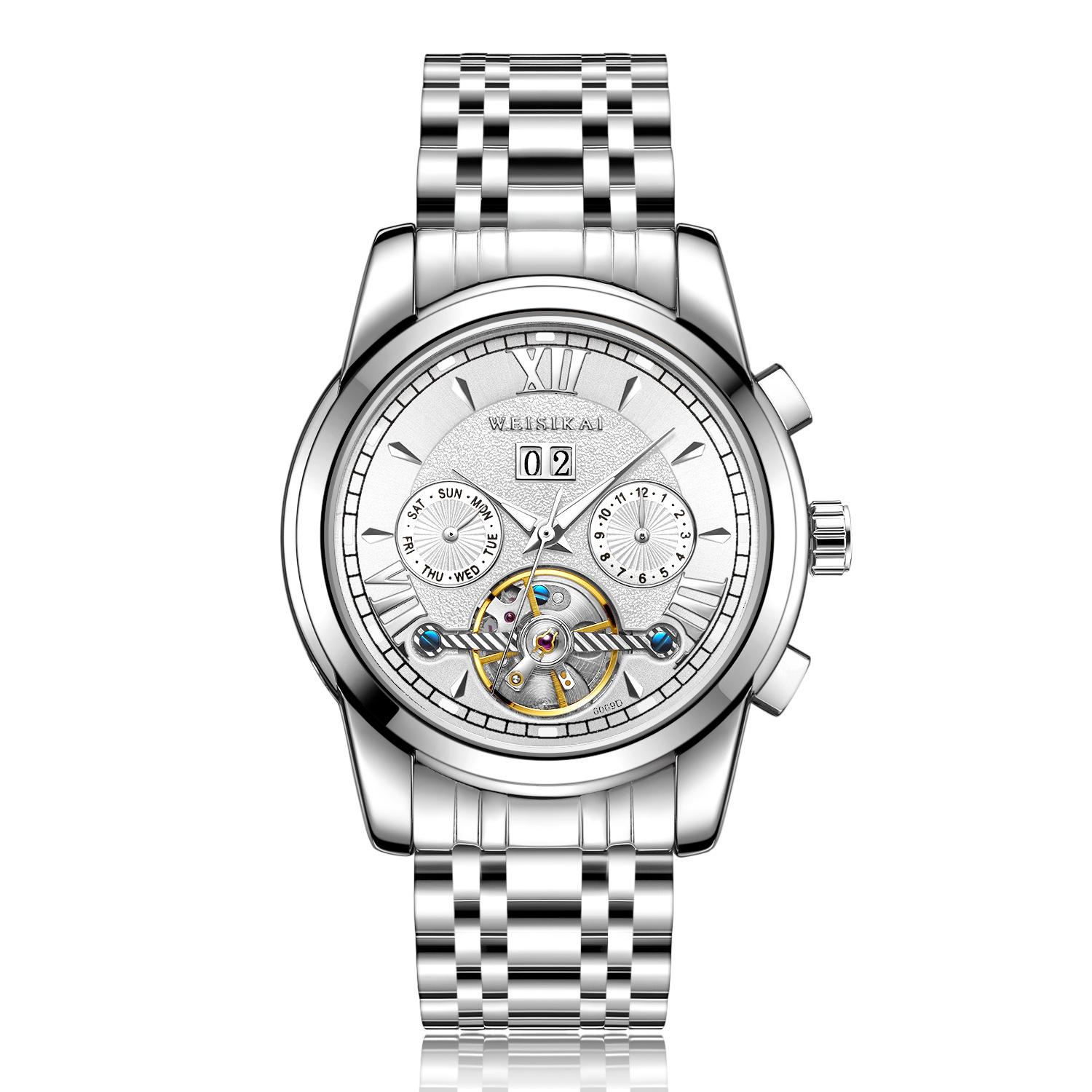 

Новые роскошные мужские часы высшего бренда с коробкой, простые деловые водонепроницаемые часы, мужские механические часы