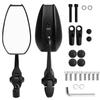 AOS4 Rotatable Side Mirror for Motorcycle Plastic + Aluminum Universal Rearview Mirror, White