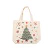 Christmas Gift Bags Cartoon Santa Claus Elk Christmas Tree Tote Canvas Bag Large Capacity Holiday Shopping Bag Happy New Year