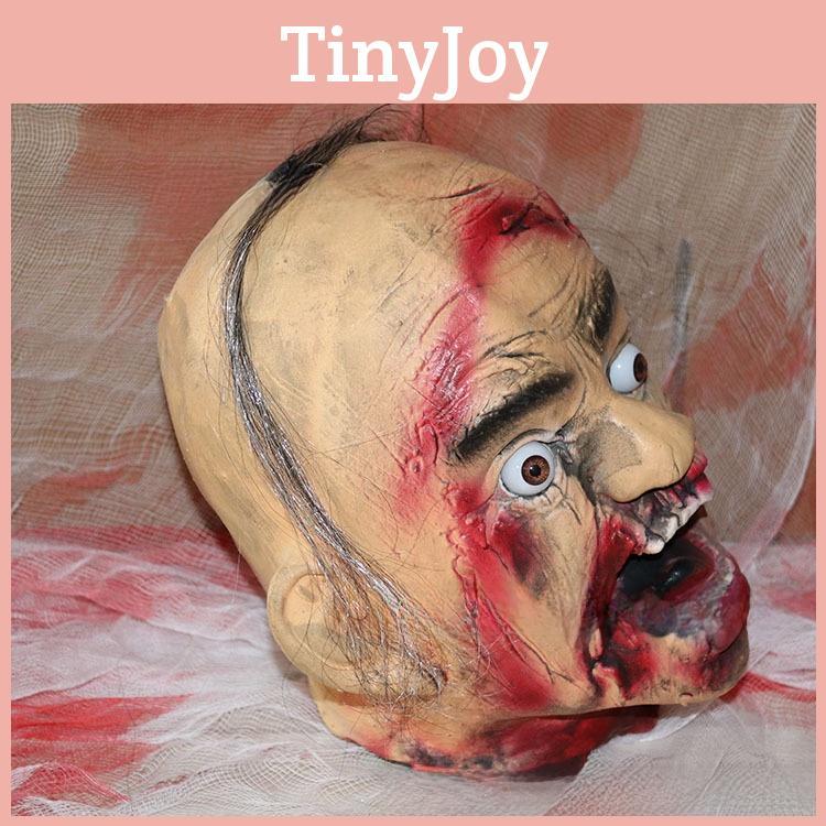 Horror Latex Schaum Zombie Trockene Leiche Hängender Kopf Für Halloween Escape Room Deko Und Kostüm