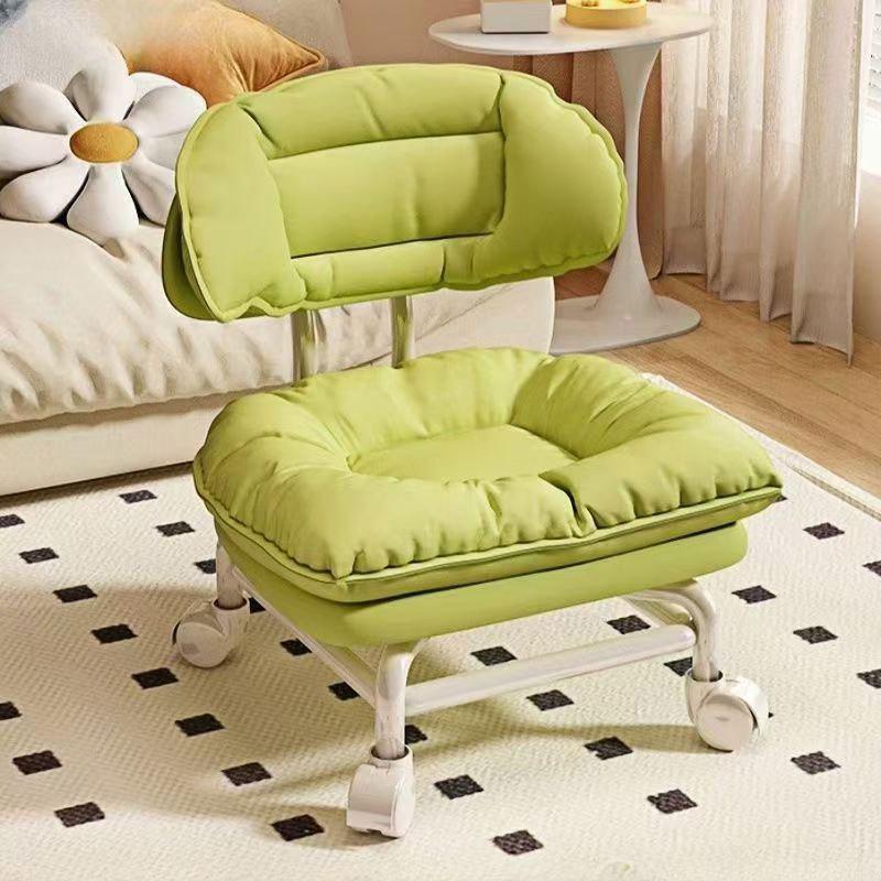 Multi-Functional Soft Padded Chair with Casters: Universal Sofa Chair, Small Stool, and Shoe Changing Seat.