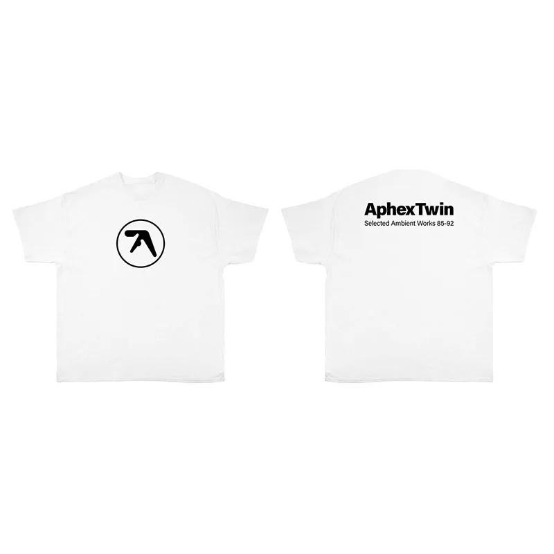 

Men T-Shirt Aphex Twin Cotton Graphic Short Sleeve Tops Tees Y2k Oversized Korean Fashion Streetwear Aesthetic Harajuku Clothing 4XL