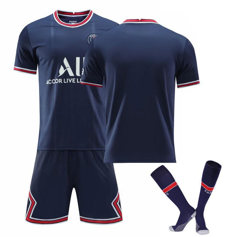 21-22 Paris Home Court 30 7 Mbappe No. 10 Neymar 4 Football Jersey Sportswear Set