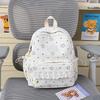 Schoolbag Japanese Lolita Style Lace Bow Lace Backpack Cute Girlfriend Style Shopping Trip Small Backpack