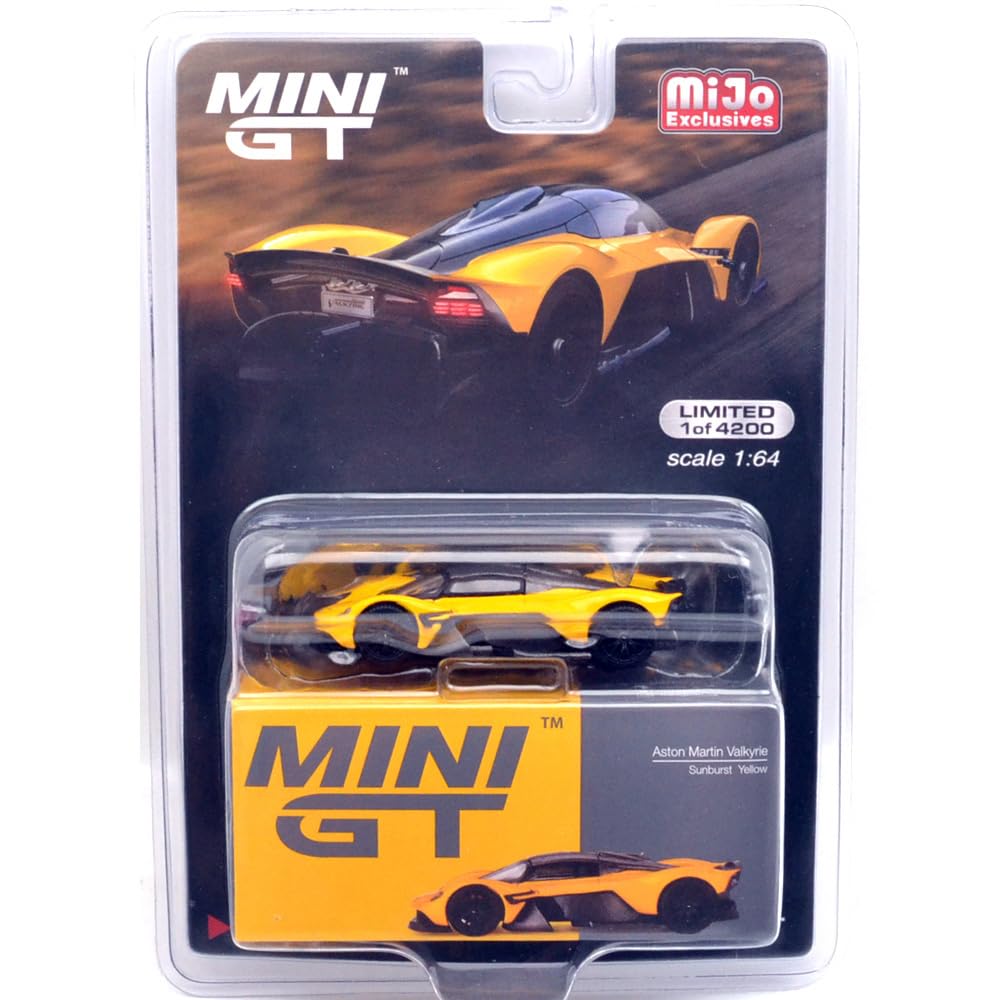 MINI GT 164 Scale MiJo TOYS - Aston Martin Valkyrie (Sunburst Yellow)
