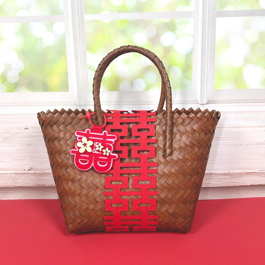 Bridesmaid Wedding Favor Candy Gift Woven Tote Bag