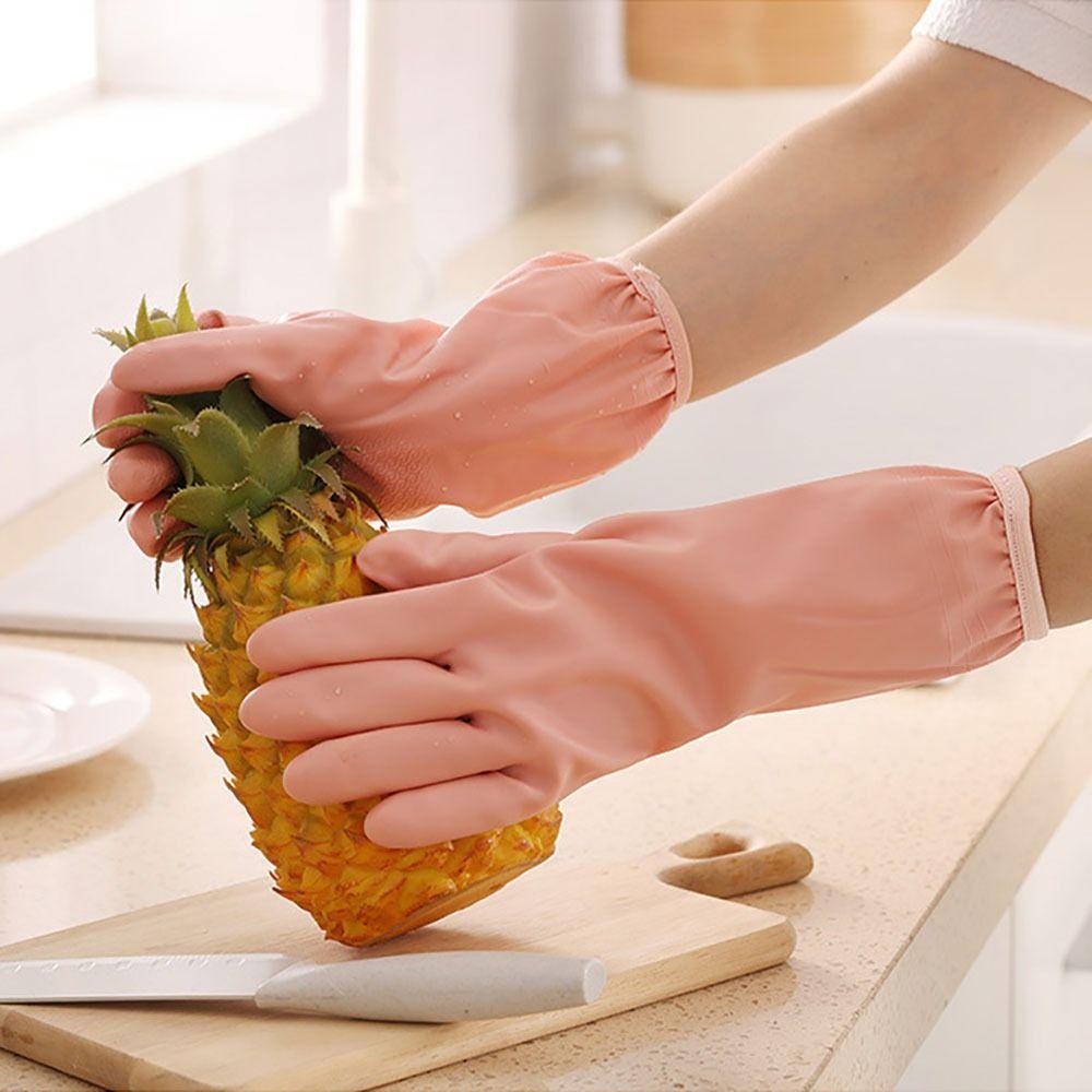 Thicken Cleaning Gloves Plush Housework Gloves Durable Dishwashing Gloves