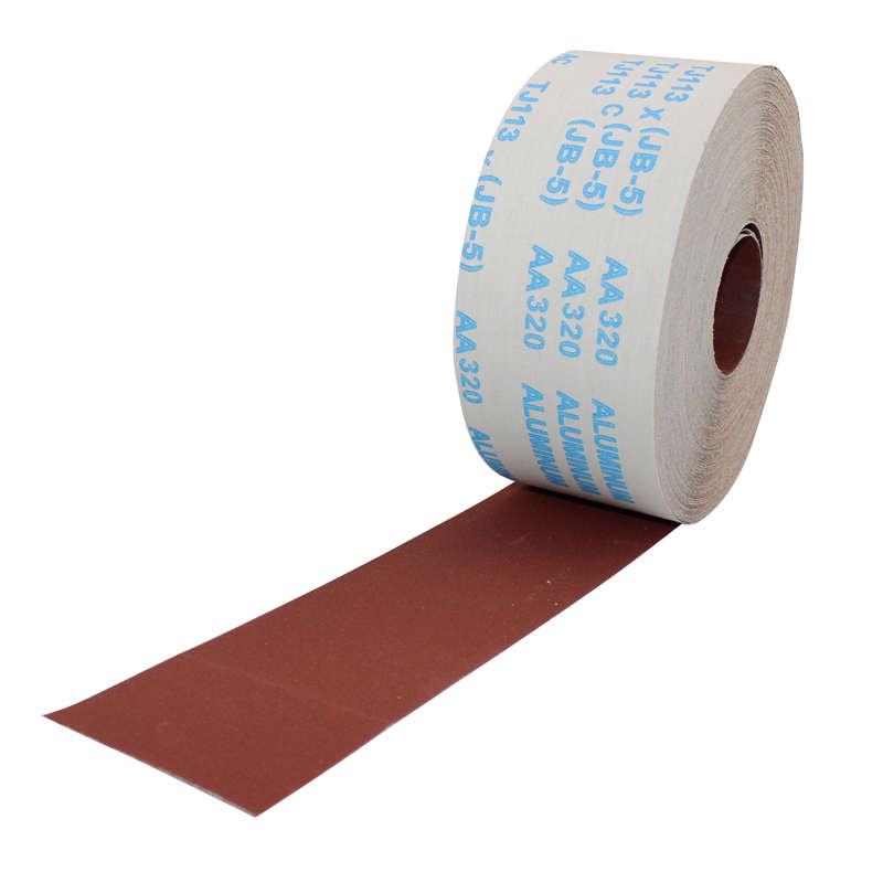 

TJ113/JB-5 Hand-Tear Soft Abrasive Cloth Roll for Woodworking, Furniture, Metal Grinding, Polishing, and Dry Sanding. 1m, 100 Grit