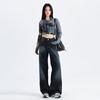 Autumn Winter High Waist Wide Leg Jeans Women Loose Casual Vintage Denim Pants All-match Straight Trousers