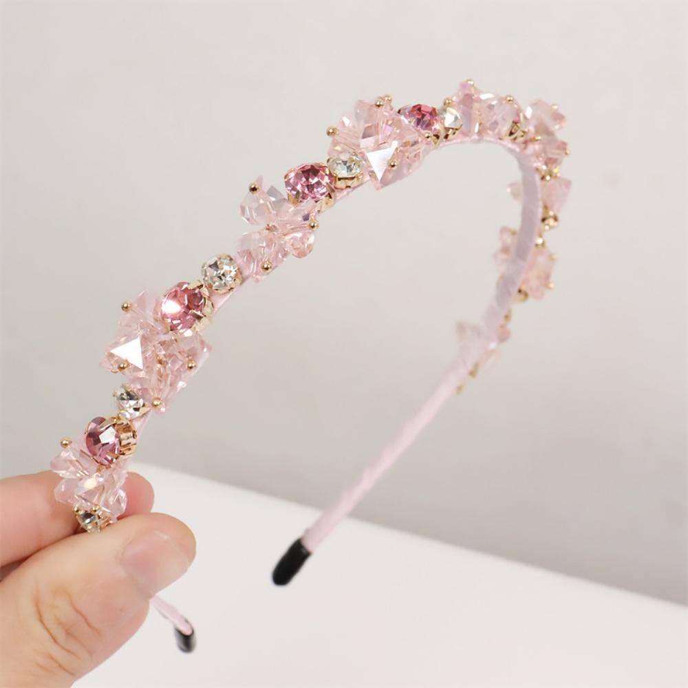 Luxury Crystal Beads Hair Bands Women Girls Headwear Tooth Elastic Headbands Shiny Hair Hoops Accessories