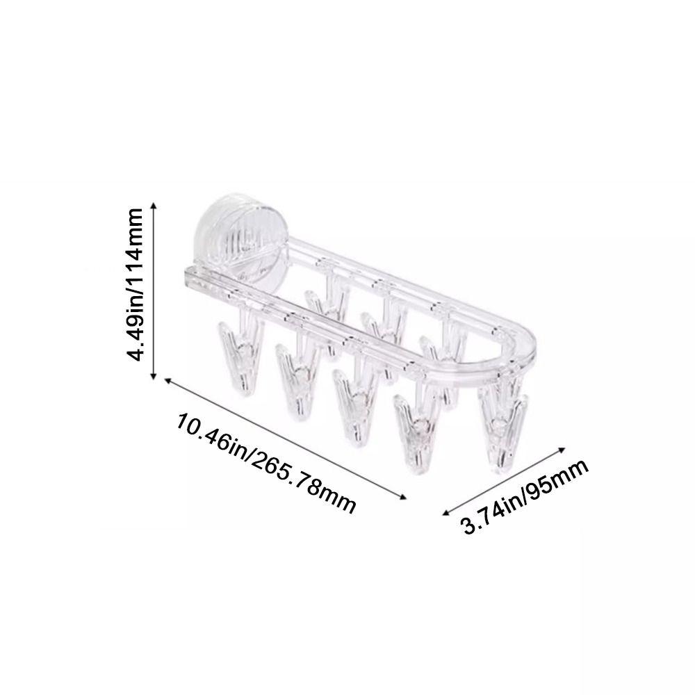 Punch-Free Socks Drying Rack Plastic Towel Hung Hook Clothes Drying Sock Rack  Bathroom