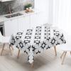 Tovaglia Geometrica Semplice Rettangolare Bianca e Nera Impermeabile Decorazione Tavolo Matrimonio Ristorante Cucina Casa