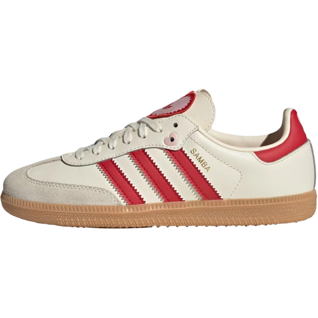 Adidas Кроссовки Samba OG J Cream White Better Scarlet Gum для детей KI6679 40